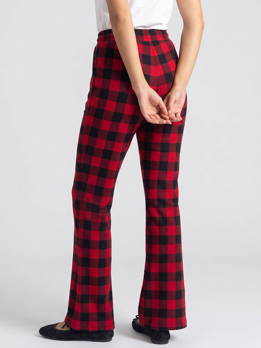 Plaid Muse Trouser-Red