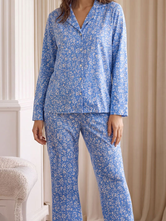 Blue Blossom Night Suit